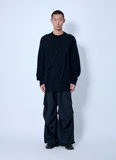 Yohji Yamamoto Half Cardigan+Tuck Tuck Round Neck Po Black yoy0165007
