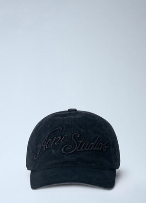 Acne Studios Embroidered Logo Cap Black acn0365039