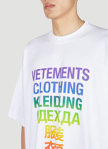 VETEMENTS 트랜스레이션 티셔츠 화이트 vet0151010