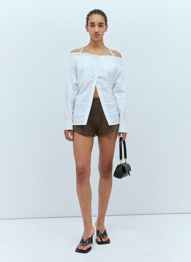Jacquemus Le Short Boule Dark Brown jac0254002