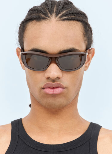 Bottega Veneta Rectangular Sunglasses Brown bos0358002