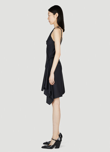 Coperni Asymmetric Lace Dress Black cpn0252004