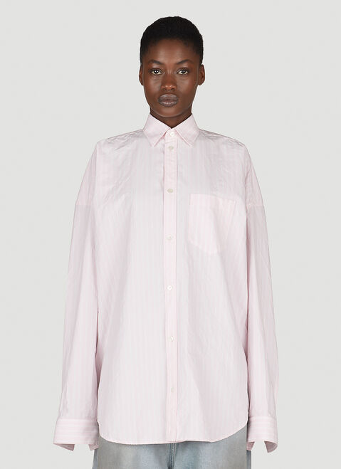 Balenciaga Cocoon Stripe Shirt Black bal0254062