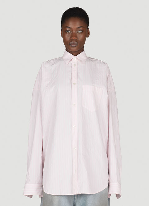 Balenciaga Cocoon Stripe Shirt Black bal0254062