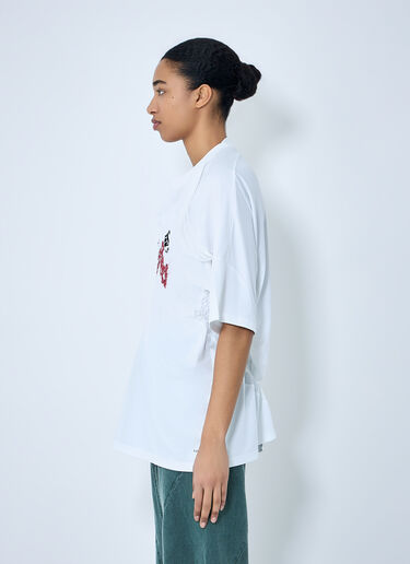 LUEDER Shirred Football T-Shirt White ldr0364009