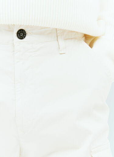 Stone Island Twill Cargo Pants Cream sto0154068