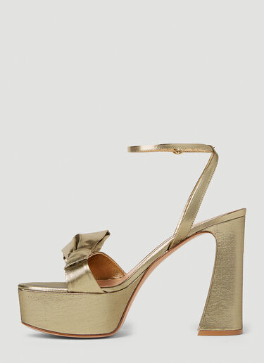 Gianvito Rossi Lame Platform Sandals Gold gia0251004