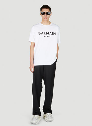 Balmain Logo Print T-Shirt White bln0151002