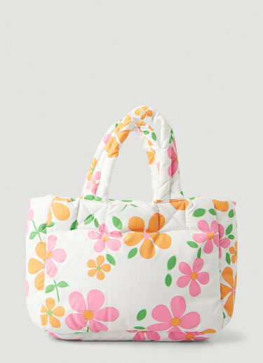 ERL Flower Print Mini Puffer Tote Bag White erl0348017