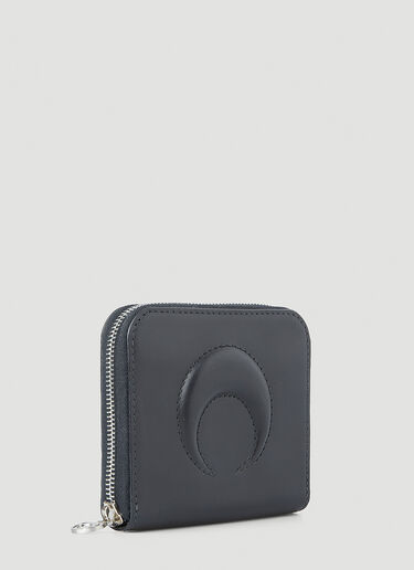 Marine Serre Moon Embossed Wallet in Black | LN-CC®