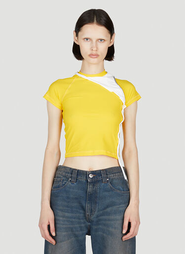 Ottolinger Deconstructed Cropped T-Shirt Yellow ott0252006