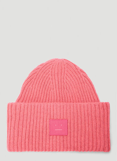 Acne Studios Pansy N Face Beanie Hat Pink acn0243009