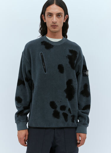 Stone Island Distressed Fleece Sweatshirt Grey sto0154013