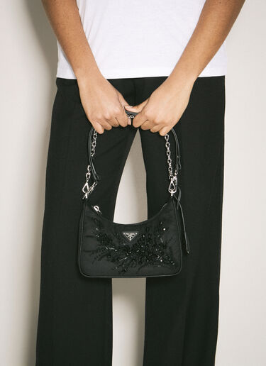 Prada Mini Re-Edition Shoulder Bag Black pra0258073