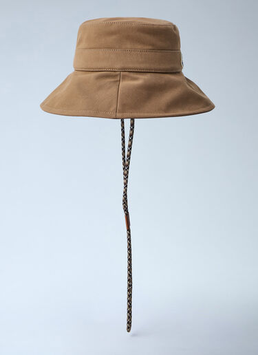 Logo Patch Bucket Hat Moncler Logo Patch Bucket Hat Brown mon0264022