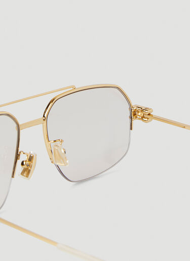 Bottega Veneta BV1127S Aviator Sunglasses Gold bov0246085