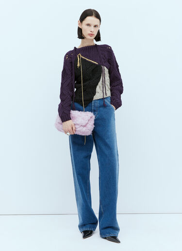 フラッフィークラッチ Dries Van Noten フラッフィークラッチ ライラック dvn0254048