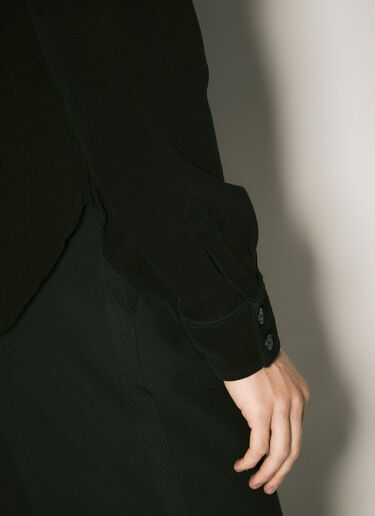 Saint Laurent Corduroy Overshirt Black sla0158008