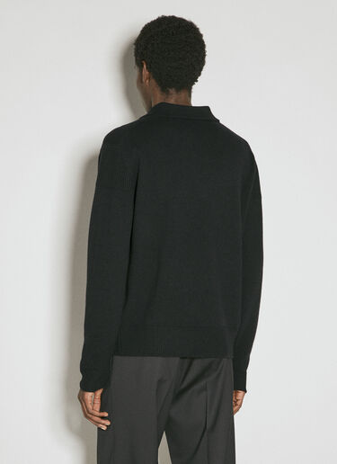 Vivienne Westwood Men's Football Polo Knit Sweater in Black | LN-CC®