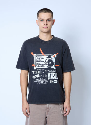 Logo Motif T-Shirt ACMH x Love International Logo Motif T-Shirt Black acl0162004