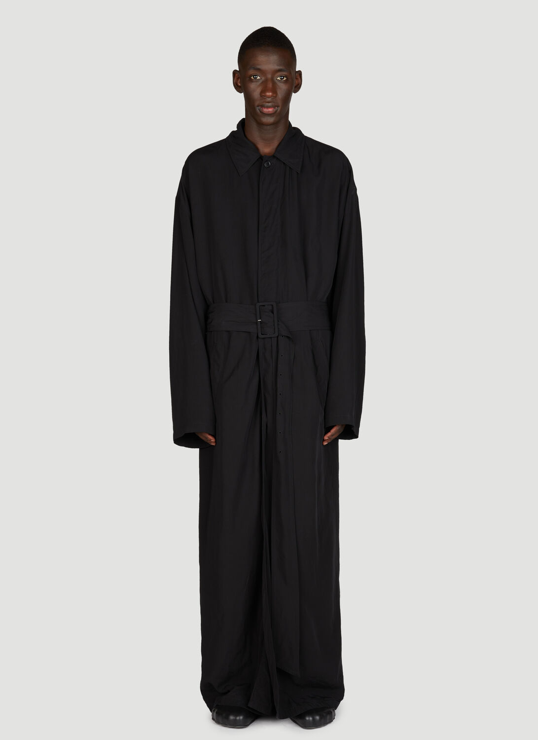 Shop Balenciaga Fluid Carcoat In Black