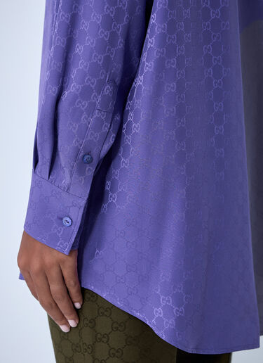 Gucci Monogram Shirt Purple guc0261130