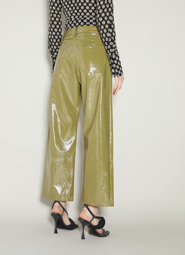 Song for the Mute Glossy Vinyl Pants Olive sfm0254006