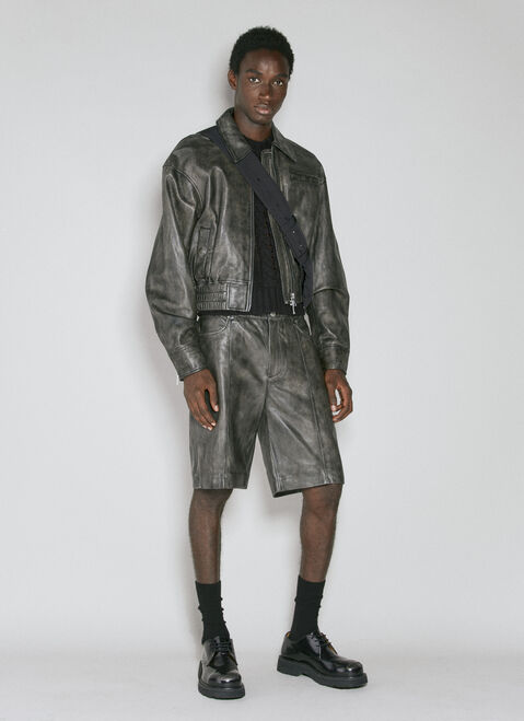 Han Kjøbenhavn Washed Leather Cropped Bomber 그린 han0253005