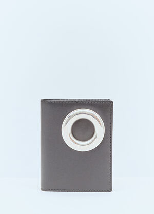 Comme des Garçons Wallet Silver Eyelet Wallet Black cdw0357009