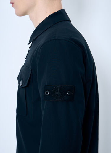 Stone Island Ghost Jacket With Logo Patch Black sto0160008