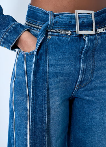 Jean Paul Gaultier Zip-Belt Denim Jeans Blue jpg0259007