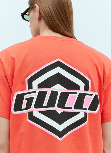 Gucci Logo Emblems T-Shirt Red guc0155061