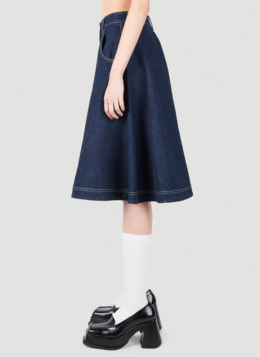 Kenzo Denim Circle Skirt Blue knz0252032