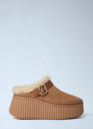 Chloé Nama Wedge Mule Brown chl0262034