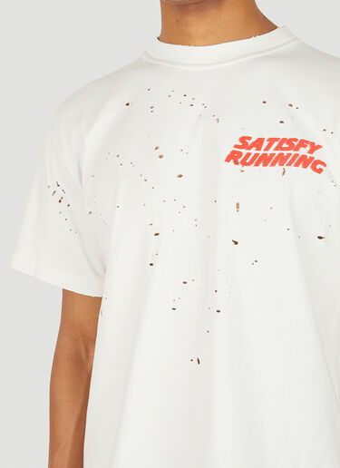 Satisfy Moth Eaten Logo T-Shirt White sat0147009