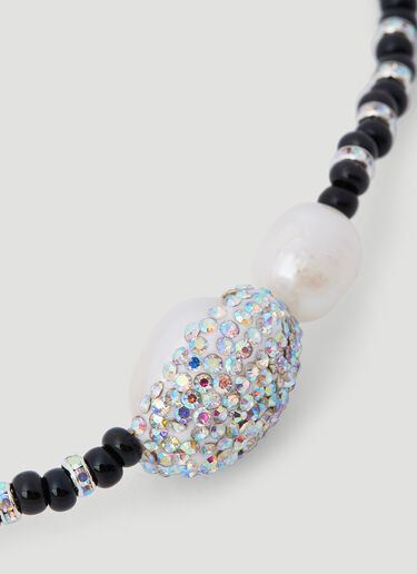 Pearl Octopuss.y 크리스털 장식 펄 네크리스 블랙 prl0353005