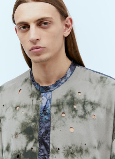Acne Studios Distressed Panel-Construction T-Shirt Grey acn0154017