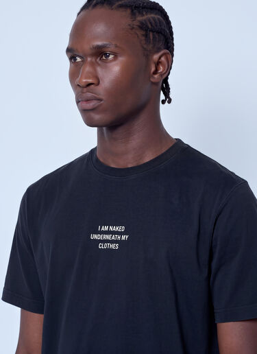 LN-CC® - VETEMENTS: I Am Naked Under My Clothes Regular Fit T-Shirt - Black VETEMENTS I Am Naked Under My Clothes Regular Fit T-Shirt Black vet0166005