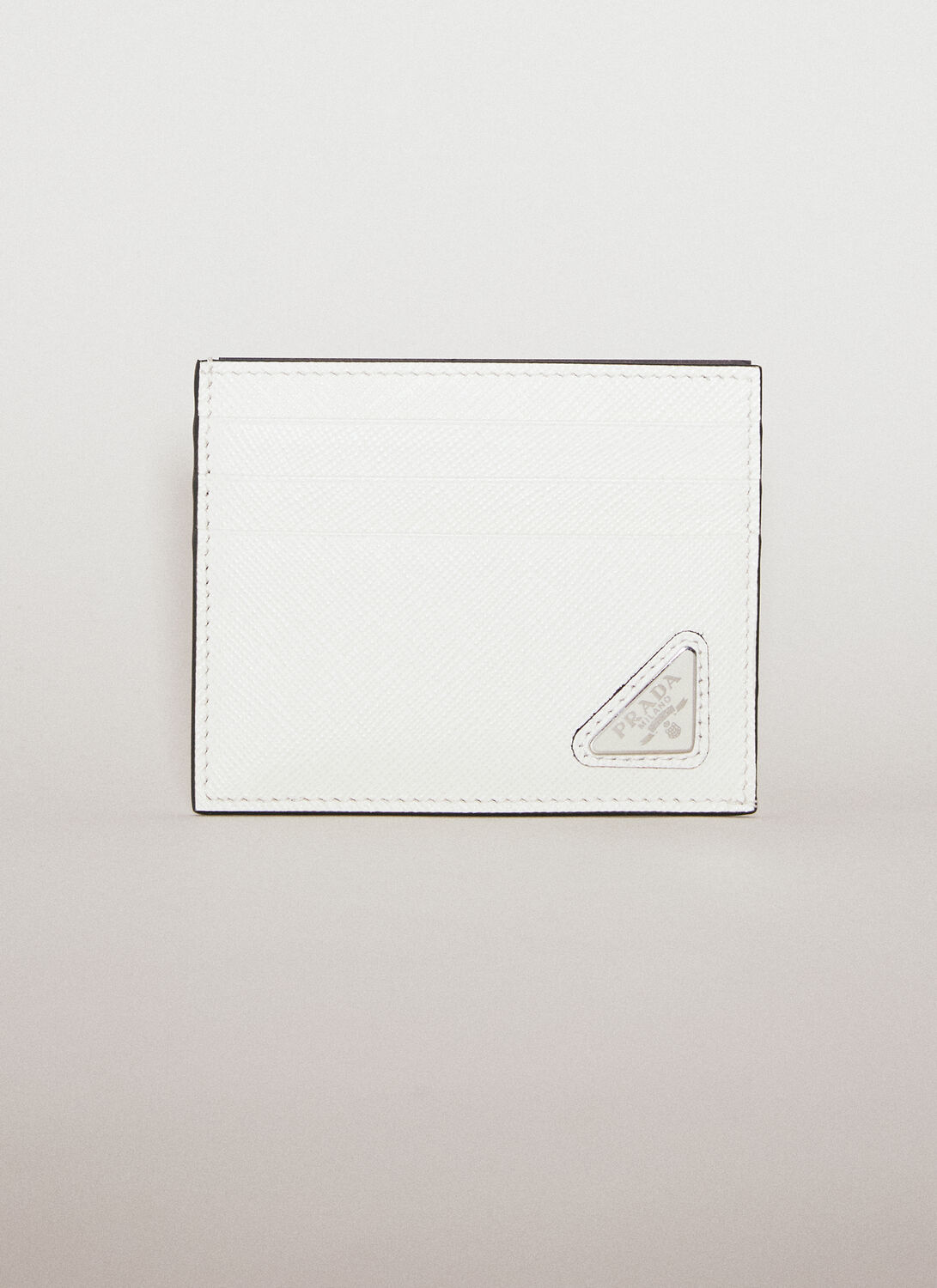 Prada Saffiano Leather Cardholder In White