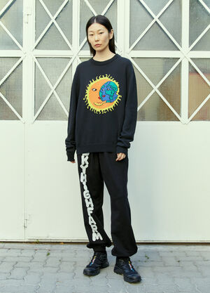 Sky High Farm Workwear Logo Embroidery Knit Sweater Black skh0354005