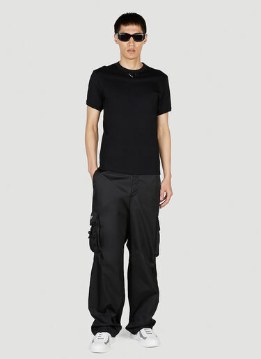 Prada Logo Plaque T-Shirt Black pra0153005