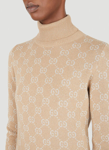 Gucci GG Jacquard Lame Sweater Camel guc0247051
