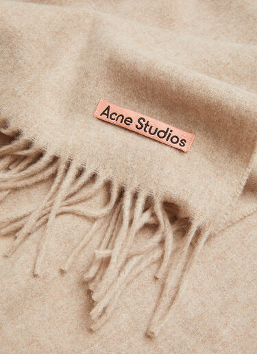 Acne Studios Logo Scarf Beige acn0346020