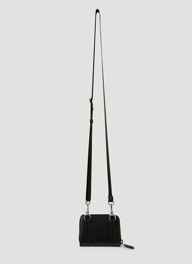 Prada Saffiano Leather Crossbody Wallet Black pra0145040