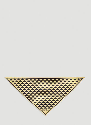 Triangle Graphic Neck Scarf Prada Triangle Graphic Neck Scarf Yellow pra0251025
