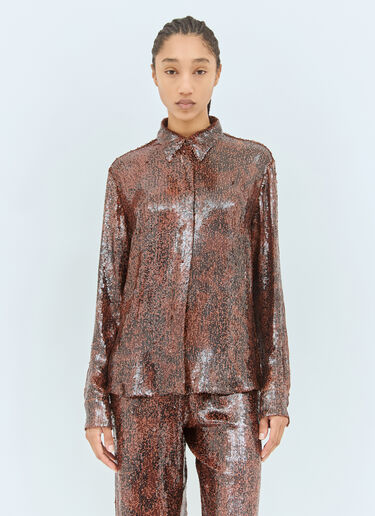 Dries Van Noten スパンコールシャツ レッド dvn0258017
