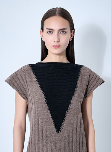 Kiko Kostadinov Dakota Knit Dress Brown kko0260007
