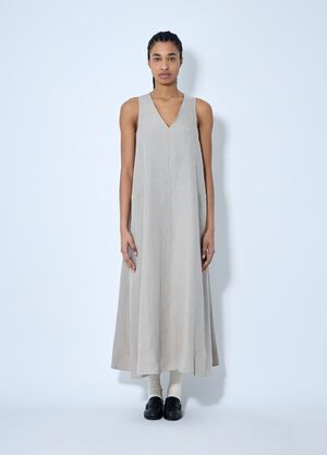 Chopova Lowena Loose Linen Dress Pink cho0260001