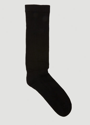 Rick Owens DRKSHDW Logo Intarsia Socks Black drk0150044