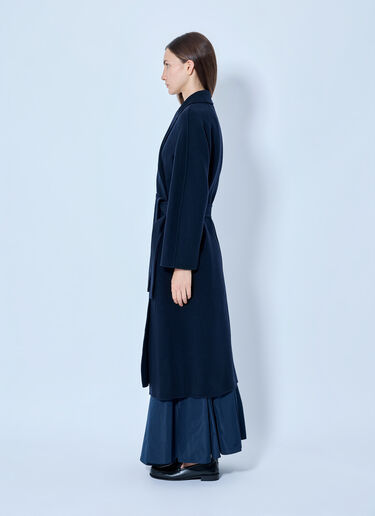 Max Mara Wrap-Around Wool Coat Navy max0265220